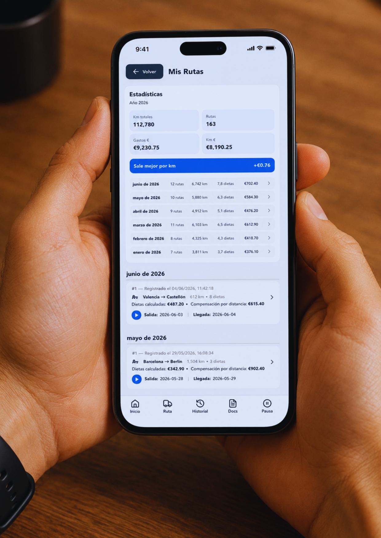 Captura de rutas en KamionCloud